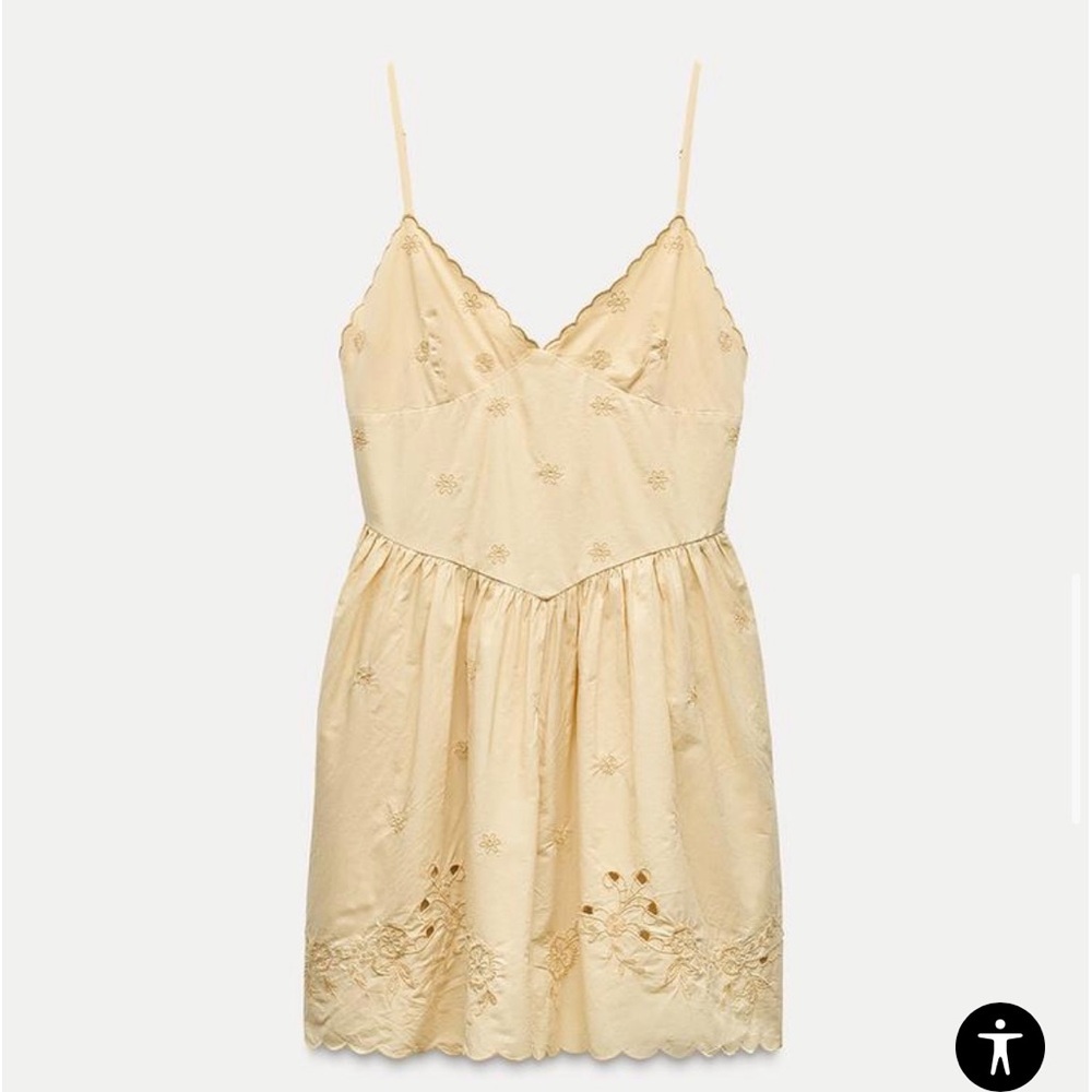 Yellow zara dress size xs